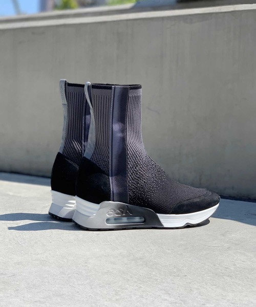 ASH（アッシュ）の「【LIBERRTY SOCK】ミドル丈ニットスニーカー（スニーカー・レディース・ブラック×グレー/ブラック×カーキ・40/38/39/35/36/37）」の10枚目の写真