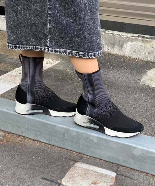 ASH（アッシュ）の「【LIBERRTY SOCK】ミドル丈ニットスニーカー（スニーカー・レディース・ブラック×グレー/ブラック×カーキ・40/38/39/35/36/37）」の19枚目の写真