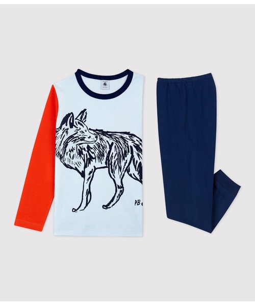 プリント長袖パジャマ ルームウェア Petit ルームウェア パジャマ Petit Bateau プチバトー のファッション