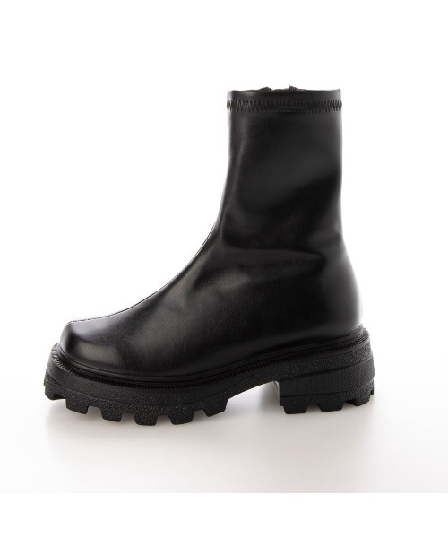 Mafmof（マフモフ）の「Mafmof(マフモフ) ボリュームソールスクエアストレッチ ブーツ（ブーツ・レディース・ベージュ/ブラック系その他/ブラック/ブラウン・L/M/S/LL）」の13枚目の写真