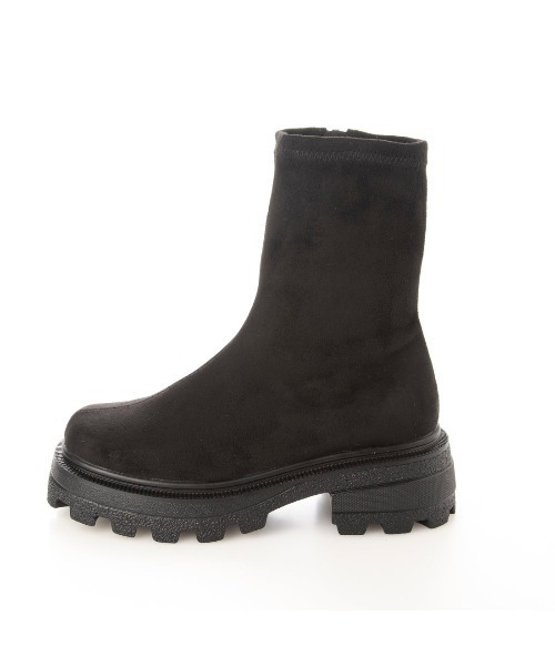 Mafmof（マフモフ）の「Mafmof(マフモフ) ボリュームソールスクエアストレッチ ブーツ（ブーツ・レディース・ベージュ/ブラック系その他/ブラック/ブラウン・L/M/S/LL）」の14枚目の写真