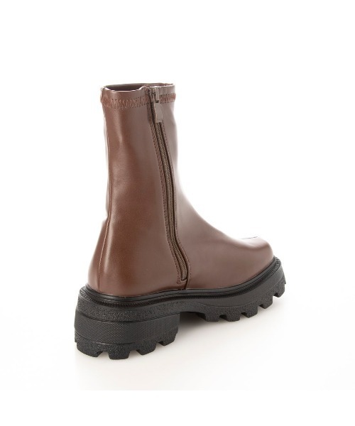 Mafmof（マフモフ）の「Mafmof(マフモフ) ボリュームソールスクエアストレッチ ブーツ（ブーツ・レディース・ベージュ/ブラック系その他/ブラック/ブラウン・L/M/S/LL）」の18枚目の写真