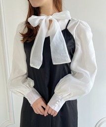 Loueme | ボリュームスリーブ2WAYボウタイブラウス(シャツ/ブラウス)