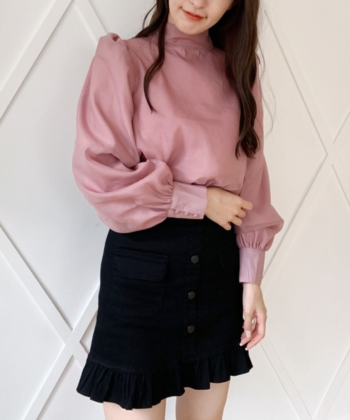 Loueme（ルエム）の「2WAYボリュームスリーブ ボウタイブラウス（シャツ/ブラウス・レディース・アイボリー/ピンク/サックスブルー/ブラック・FREE）」の15枚目の写真