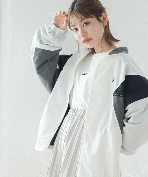 KANGOL(カンゴール)の「【KANGOL】バイカラートラックジャケット(ジャージ・レディース・ホワイト/ブラック・M/L)」の9枚目の写真