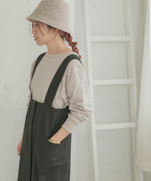 ITEMS URBANRESEARCH（アイテムズ アーバンリサーチ）の「ラウンドロングTシャツ（Tシャツ/カットソー・レディース・スミクロ/オフホワイト/グレー系その他/モカ・FREE）」の10枚目の写真