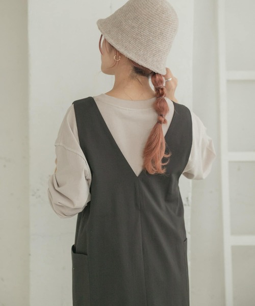 ITEMS URBANRESEARCH（アイテムズ アーバンリサーチ）の「ラウンドロングTシャツ（Tシャツ/カットソー・レディース・スミクロ/オフホワイト/グレー系その他/モカ・FREE）」の20枚目の写真