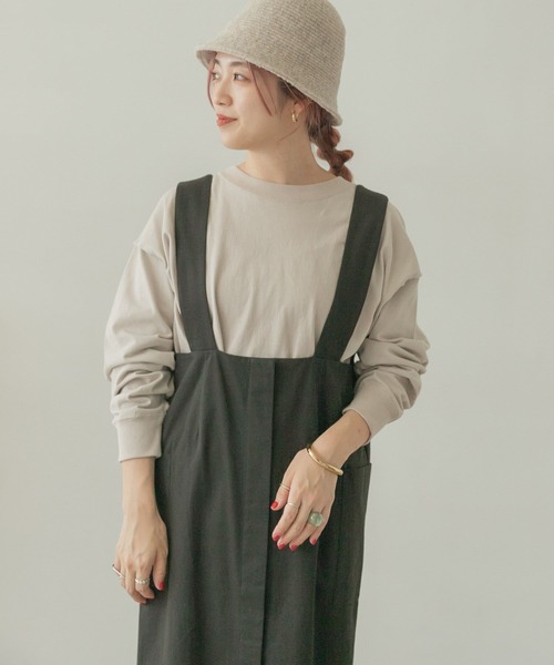 ITEMS URBANRESEARCH（アイテムズ アーバンリサーチ）の「ラウンドロングTシャツ（Tシャツ/カットソー・レディース・スミクロ/オフホワイト/グレー系その他/モカ・FREE）」の21枚目の写真