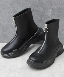 glabella / グラベラ / チャンキーソール フロントジップ ブーツ / 厚底 ダッドスニーカーブーツ