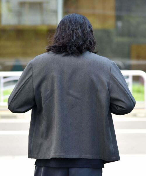 SHIPS（シップス）の「SHIPS: japan quality ウールライク ジップ ブルゾン（ブルゾン・メンズ・ブラウン/ダークグレー・SMALL/MEDIUM/LARGE/X-LARGE）」の3枚目の写真