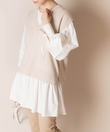 RANDA | ベストセットタックデザインブラウス(シャツ/ブラウス)