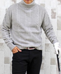 TopIsm（トップイズム）の「ケーブル編み タートルネックゴルフニット ゴルフウェア（ゴルフグッズ）」