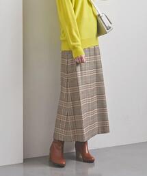 UNITED ARROWS | WEB限定<UNITED ARROWS>P/R チェック柄 ロング フレアスカート W(スカート)