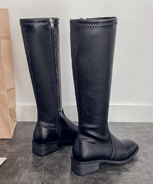 La-gemme（ラジェム）の「スクエアトゥロングブーツ（ブーツ・レディース・ホワイト/キャメル/ブラック・35/38/40/36/37/39）」の14枚目の写真