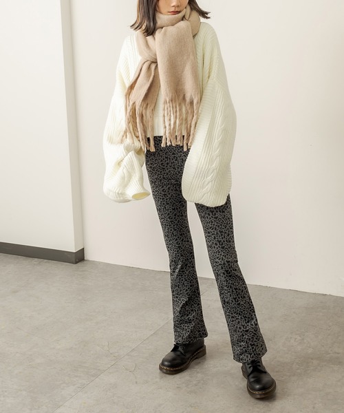 RASVOA(ラスボア)の「レオパードフレアパンツ(その他パンツ・レディース・グレー/ブラウン/ブラック/モカ・FREE)」の22枚目の写真