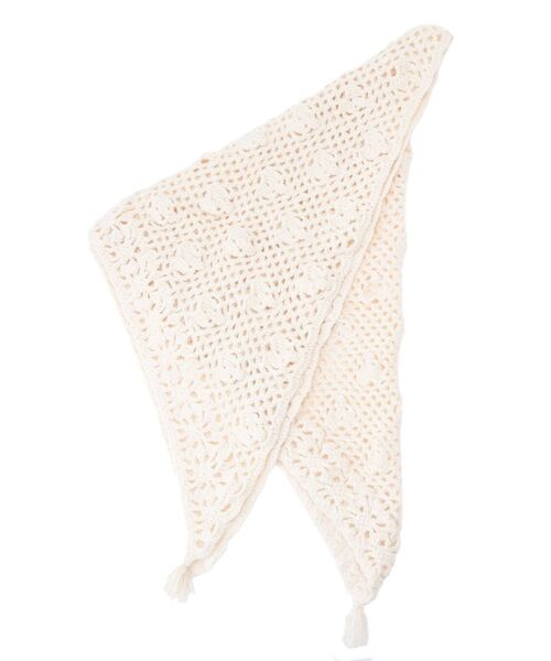 merry jenny（メリージェニー）の「クロシェニットショール（ストール/ショール・レディース・ホワイト/ブラウン・FREE）」の15枚目の写真