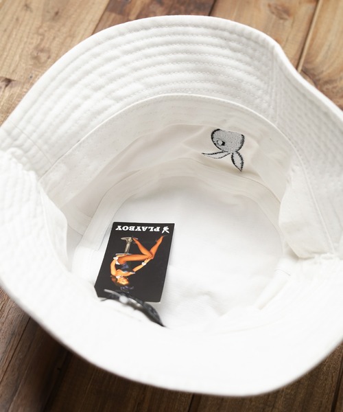 PLAYBOY（プレイボーイ）の「/PLAYBOY/ロゴワンポイントハット（ハット・レディース・ホワイト・FREE）」の6枚目の写真