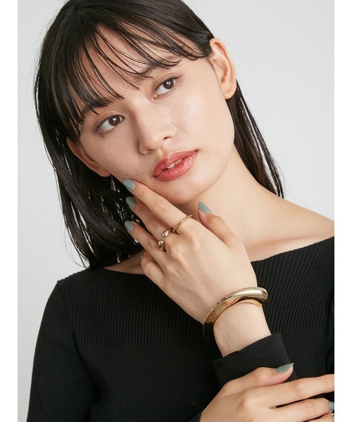 LILY BROWN（リリーブラウン）の「メタルバングルリングセット（バングル/リストバンド・レディース・シルバー/ゴールド・13cm/11）」の8枚目の写真