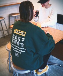 FREAK'S STORE | WEB限定 LANDER×FREAK'S STORE/ランダー 別注 ビッグシルエット バックプリント クルーネックスウェット/刺繍(スウェット)