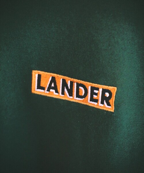 FREAK'S STORE（フリークスストア）の「WEB限定 LANDER×FREAK'S STORE/ランダー 別注 ビッグシルエット バックプリント クルーネックスウェット/刺繍（スウェット・メンズ・グレー/ダークグリーン・SMALL/MEDIUM/LARGE/X-LARGE）」の12枚目の写真