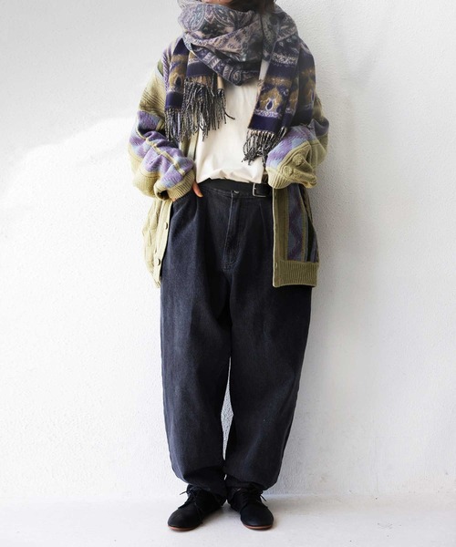 antiqua（アンティカ）の「配色ジャガードニットカーデ（カーディガン/ボレロ・メンズ・カーキ・FREE）」の17枚目の写真