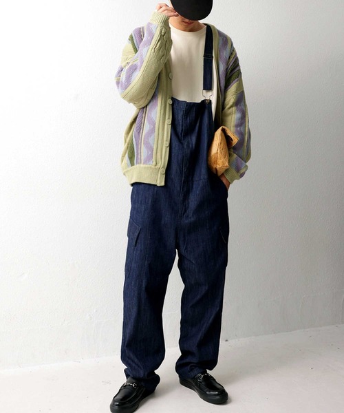 antiqua（アンティカ）の「配色ジャガードニットカーデ（カーディガン/ボレロ・メンズ・カーキ・FREE）」の6枚目の写真