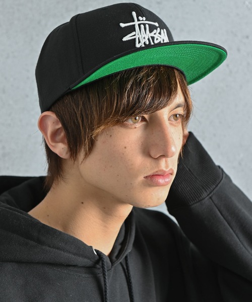 STUSSY（ステューシー）の「STUSSY (ステューシー) BASIC STOCK SNAPBACK ロゴキャップ（キャップ・メンズ・ブラック/パープル/ネイビー/ブラウン・FREE）」の11枚目の写真