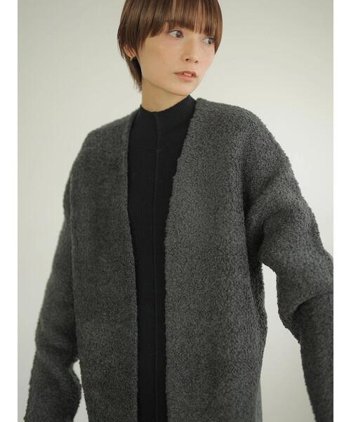 rem closet（レムクローゼット）の「ダブルフェイスニットコート（その他アウター・レディース・チャコールグレー/モカ・S）」の3枚目の写真