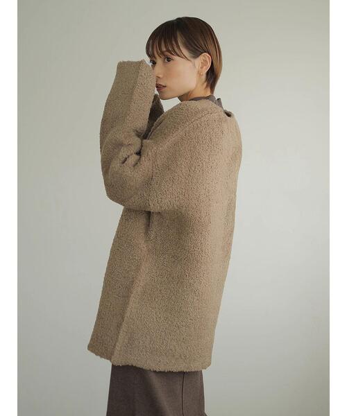 rem closet（レムクローゼット）の「ダブルフェイスニットコート（その他アウター・レディース・チャコールグレー/モカ・S）」の7枚目の写真