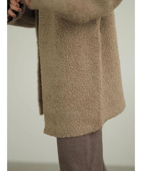 rem closet（レムクローゼット）の「ダブルフェイスニットコート（その他アウター・レディース・チャコールグレー/モカ・S）」の14枚目の写真