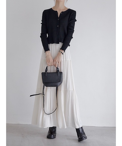 amel（エイメル）の「ティアードロングスカート（スカート・レディース・クリーム・FREE）」の2枚目の写真