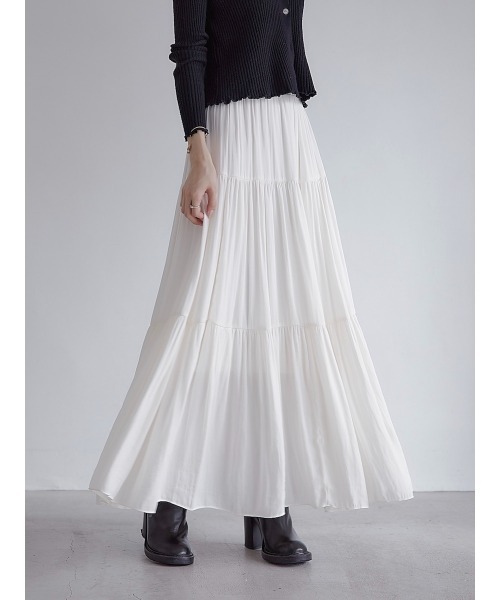 amel（エイメル）の「ティアードロングスカート（スカート・レディース・クリーム・FREE）」の17枚目の写真