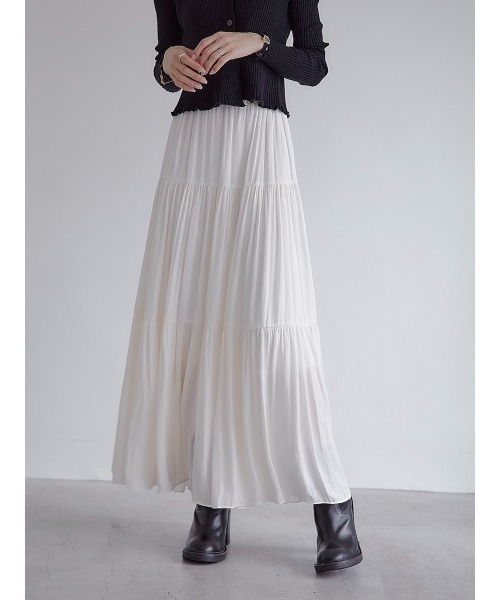 amel（エイメル）の「ティアードロングスカート（スカート・レディース・クリーム・FREE）」の6枚目の写真