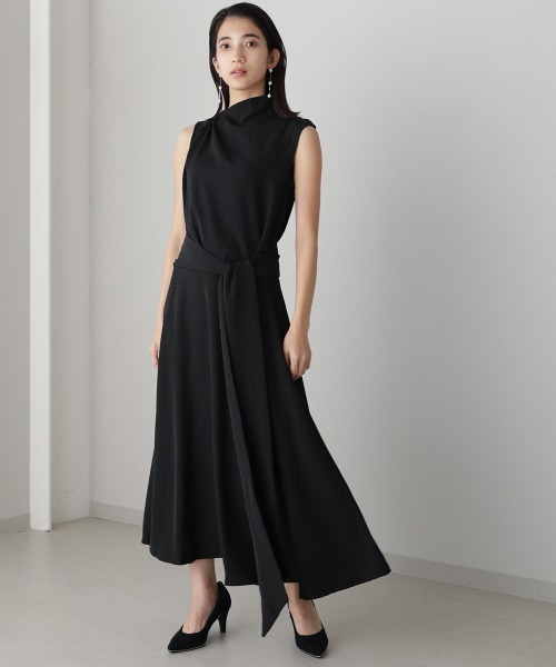 Bou Jeloud（ブージュルード）の「ハイネックベルト付ワンピース（ワンピース・レディース・ブラック/レッド・38）」の2枚目の写真