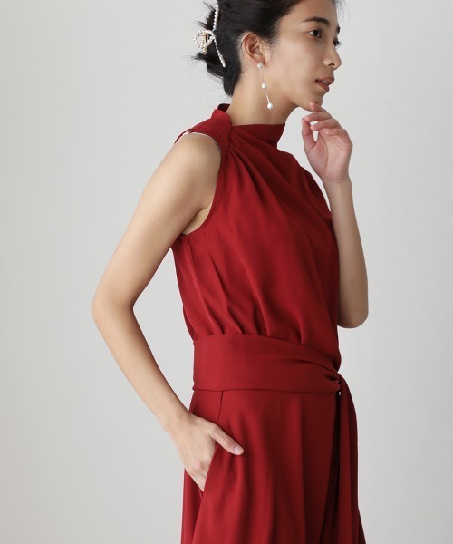 Bou Jeloud（ブージュルード）の「ハイネックベルト付ワンピース（ワンピース・レディース・ブラック/レッド・38）」の7枚目の写真