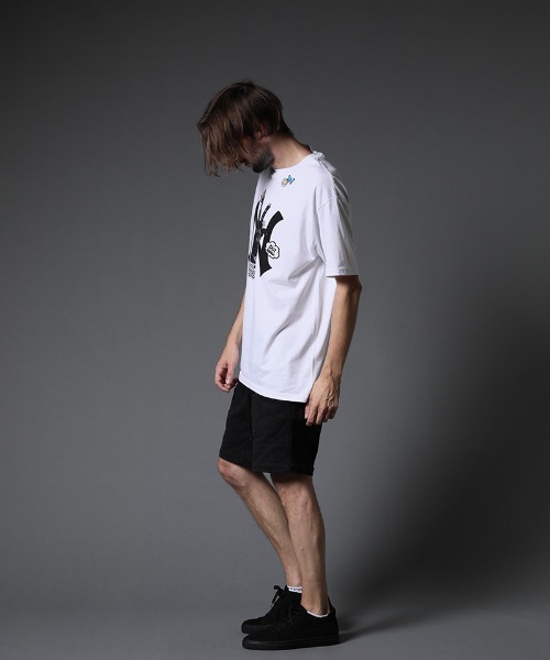 STUD MUFFIN（スタッドマフィン）の「mt7529-6ozコットン天竺 NY&サガラパッチ SS Tシャツ（Tシャツ/カットソー・メンズ・ホワイト/ブラック/ミント/イエロー/オレンジ・2/4/3）」の17枚目の写真