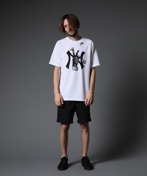 STUD MUFFIN（スタッドマフィン）の「mt7529-6ozコットン天竺 NY&サガラパッチ SS Tシャツ（Tシャツ/カットソー・メンズ・ホワイト/ブラック/ミント/イエロー/オレンジ・2/4/3）」の19枚目の写真