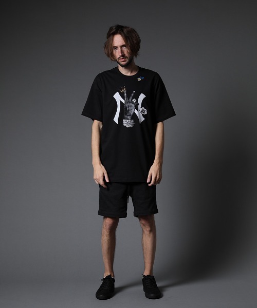 STUD MUFFIN（スタッドマフィン）の「mt7529-6ozコットン天竺 NY&サガラパッチ SS Tシャツ（Tシャツ/カットソー・メンズ・ホワイト/ブラック/ミント/イエロー/オレンジ・2/4/3）」の22枚目の写真