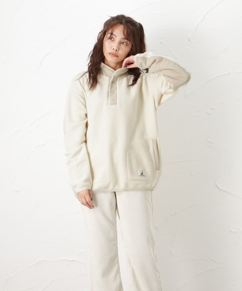 Mac-House（マックハウス）の「CAPTAIN STAG キャプテンスタッグ フリースプルオーバー（スウェット・レディース・アイボリー/グリーン/パープル/ブラック・フリー）」の2枚目の写真