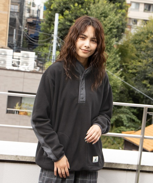 Mac-House（マックハウス）の「CAPTAIN STAG キャプテンスタッグ フリースプルオーバー（スウェット・レディース・アイボリー/グリーン/パープル/ブラック・フリー）」の3枚目の写真