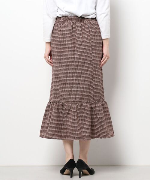 ems excite（エムズエキサイト）の「ツイードマーメイドスカート（スカート・レディース・ブラウン/ベージュ/ブラック・FREE）」の4枚目の写真