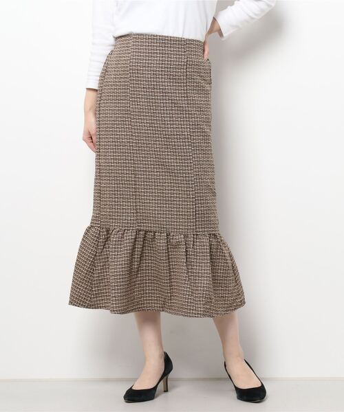 ems excite（エムズエキサイト）の「ツイードマーメイドスカート（スカート・レディース・ブラウン/ベージュ/ブラック・FREE）」の21枚目の写真