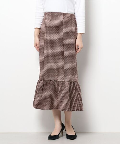 ems excite（エムズエキサイト）の「ツイードマーメイドスカート（スカート・レディース・ブラウン/ベージュ/ブラック・FREE）」の22枚目の写真