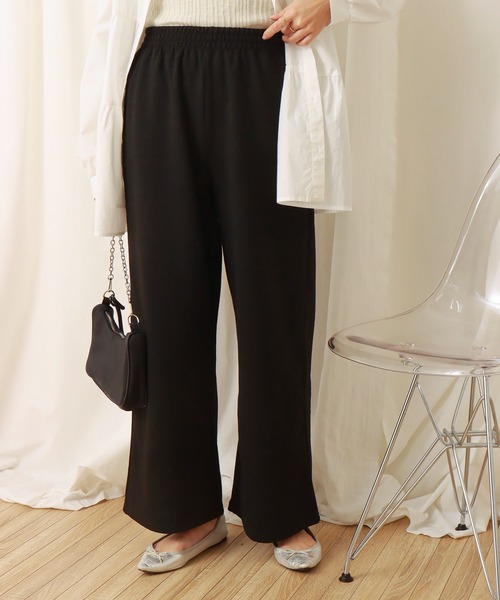 libelle more（リベル モア）の「ジャガードイージーパンツ（その他パンツ・レディース・ブラック/カーキ/モカ・M/L）」の2枚目の写真