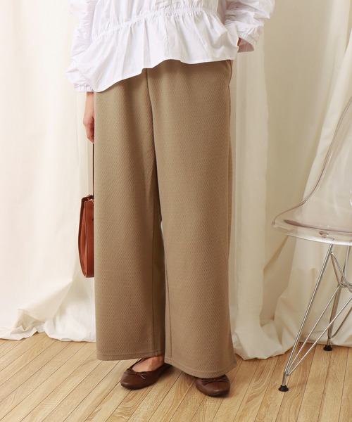 libelle more（リベル モア）の「ジャガードイージーパンツ（その他パンツ・レディース・ブラック/カーキ/モカ・M/L）」の3枚目の写真