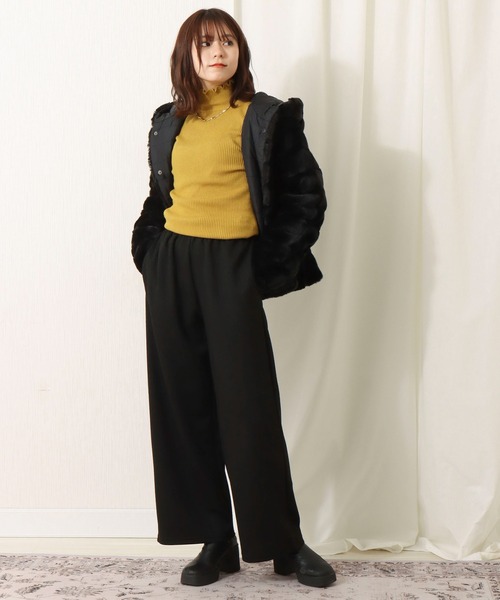 libelle more（リベル モア）の「ジャガードイージーパンツ（その他パンツ・レディース・ブラック/カーキ/モカ・M/L）」の15枚目の写真