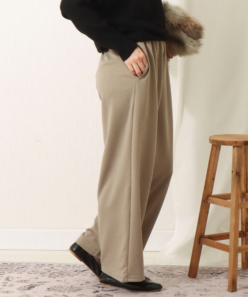 libelle more（リベル モア）の「ジャガードイージーパンツ（その他パンツ・レディース・ブラック/カーキ/モカ・M/L）」の13枚目の写真