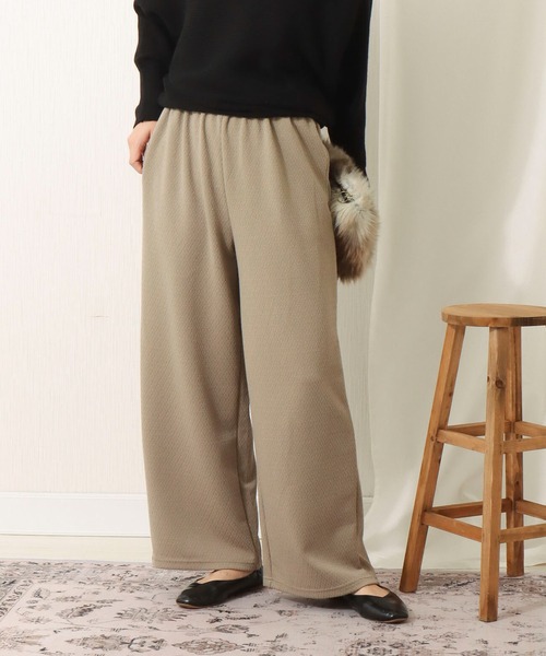 libelle more（リベル モア）の「ジャガードイージーパンツ（その他パンツ・レディース・ブラック/カーキ/モカ・M/L）」の10枚目の写真