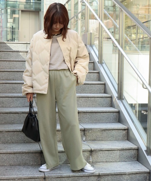 libelle more（リベル モア）の「ジャガードイージーパンツ（その他パンツ・レディース・ブラック/カーキ/モカ・M/L）」の12枚目の写真