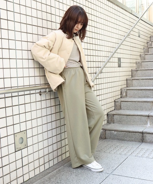 libelle more（リベル モア）の「ジャガードイージーパンツ（その他パンツ・レディース・ブラック/カーキ/モカ・M/L）」の7枚目の写真